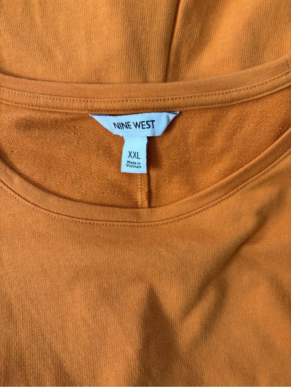 Nine West Yellow-Orange Tie-Waist Mini Dress
